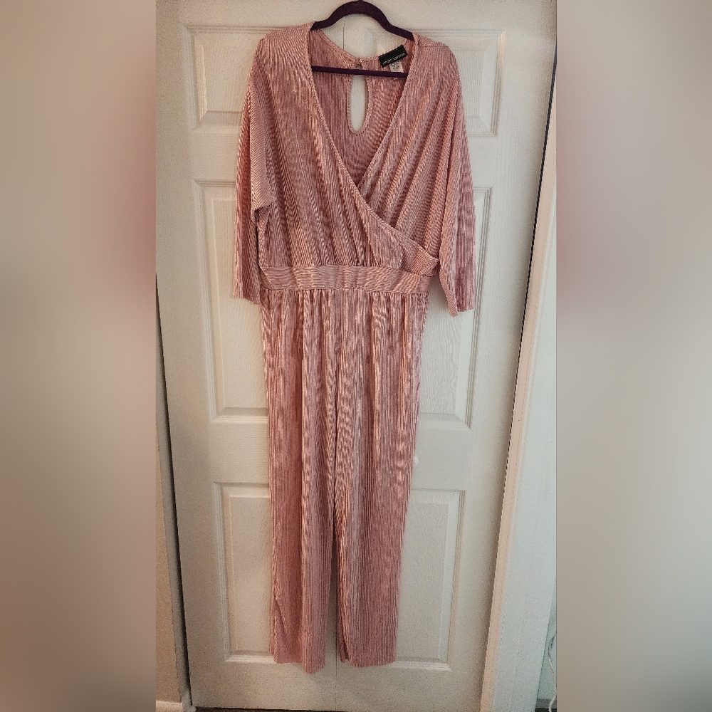 Elegant Pink Wrap Jumpsuit